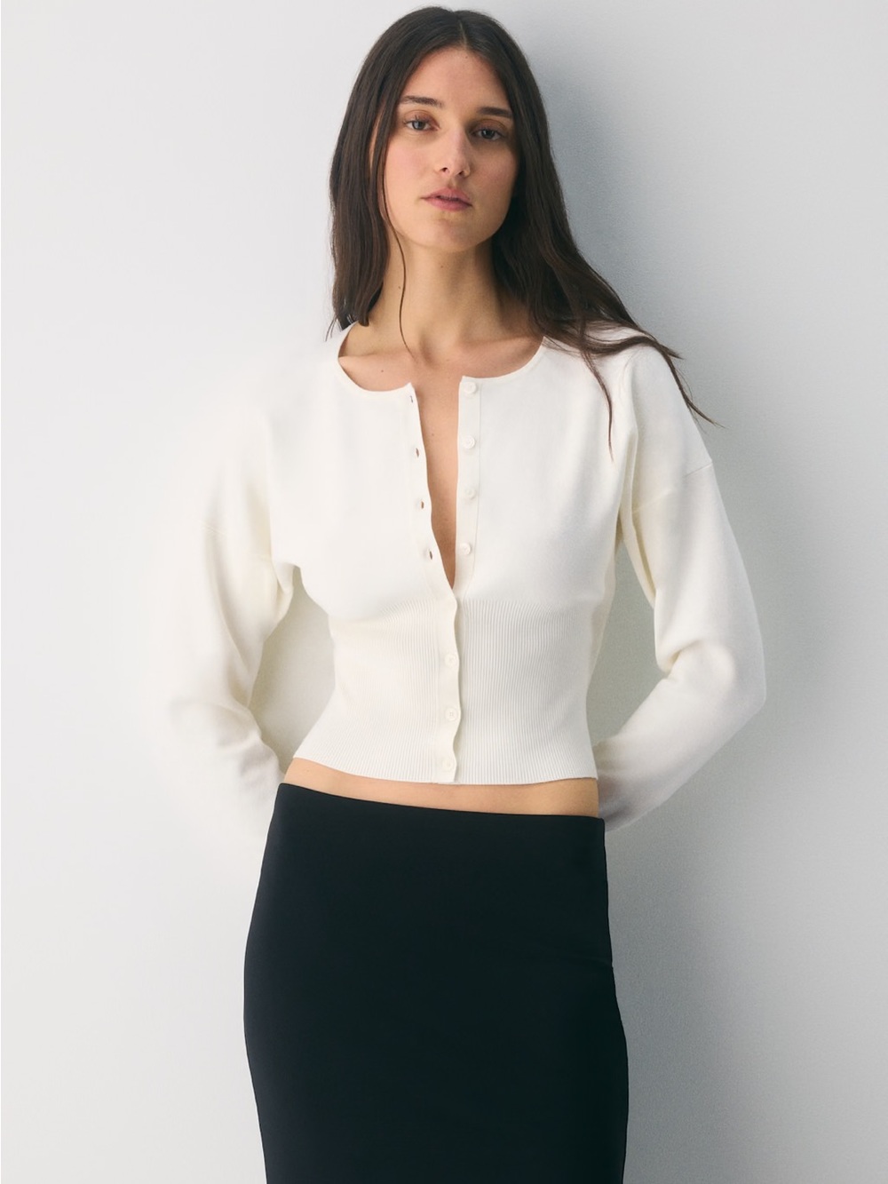 NWT - Aritzia Wilfred Golightly Cardigan - Light Birch - Size Small